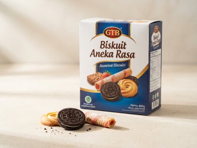 BPOM (90)MD050239000100098 Biskuit Aneka Rasa GTB