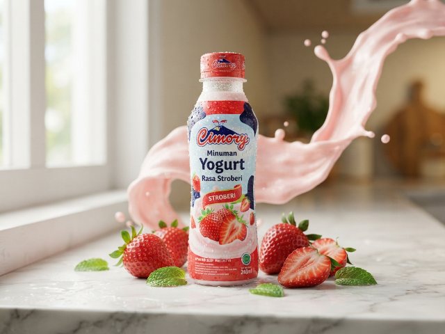 BPOM (90)MD222811002300710 Cimory Minuman Yogurt Rasa Stroberi