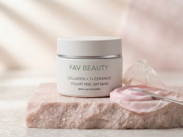 BPOM (90)NA11240200086 Collagen + 7x Ceramide Yogurt Peel Off Mask FAV BEAUTY