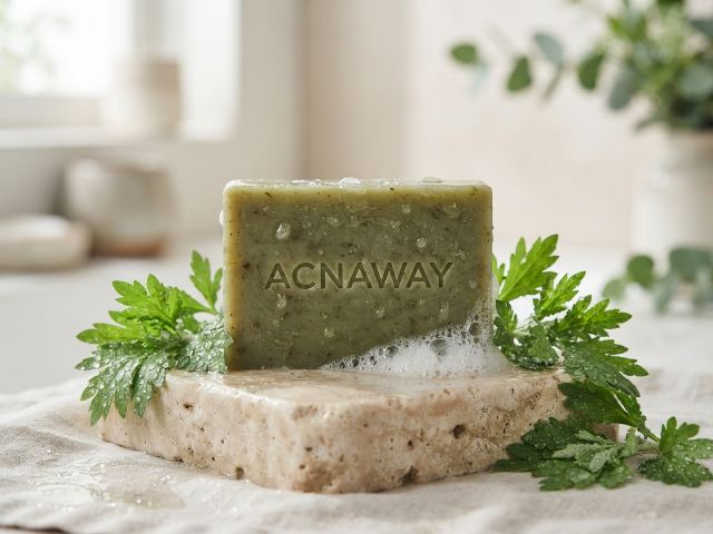 BPOM (90)NA11250500001 Acnaway Mugwort Acne Clear Bar Soap