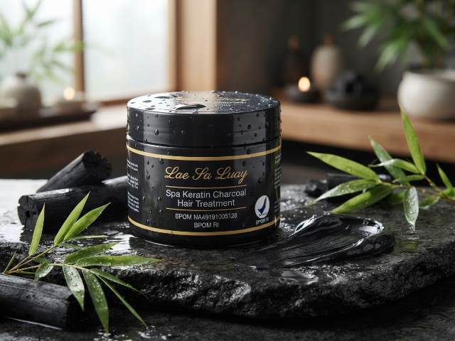 BPOM (90)NA49191005126(91)221103 Lae Sa Luay Spa Keratin Charcoal